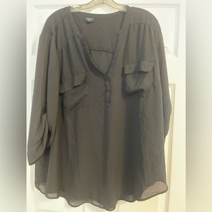 Torrid 4 Black Harper blouse